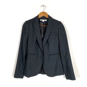 Veronica Beard Cutaway Dickey Jacket Green Houndstooth